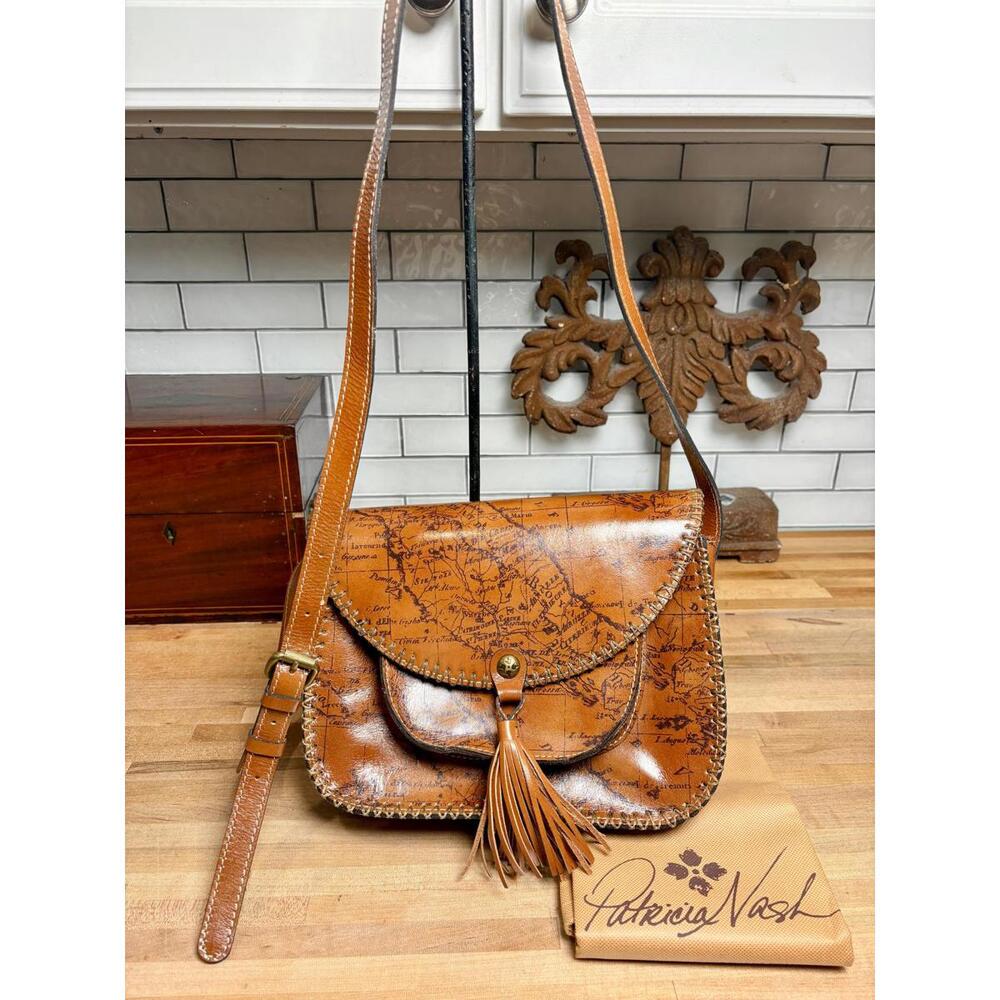 Patricia Nash Beaumont Flap Crossbody Signature Map Collection
